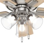 42 Inch Brushed Nickel Ceiling Fan With Light