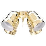 Ceiling Fan Light Kit Shiny Brass