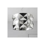 Ciara Faceted Silver Chrome Effect Pendant Ceiling Light