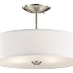 Kichler 43675 Ni Brushed Nickel Shailene 3 Light Semi Flush Ceiling